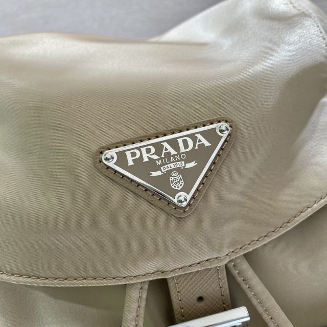 Prada original nylon medium backpack 1BZ811 beige