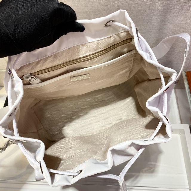 Prada original nylon medium backpack 1BZ811 white