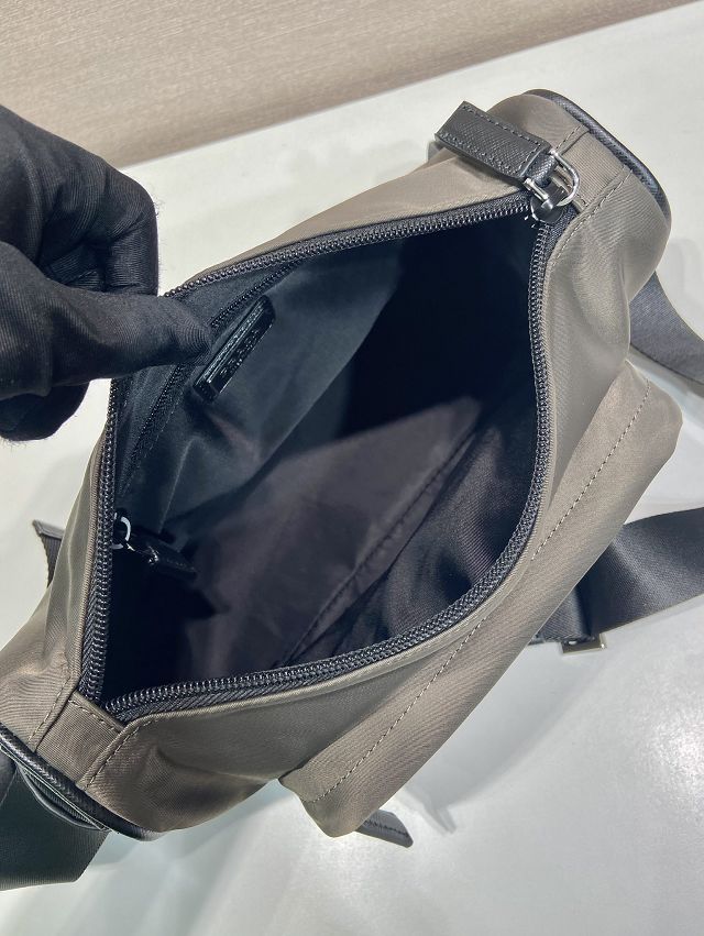 Prada original nylon medium shoulder bag 2VH192 green