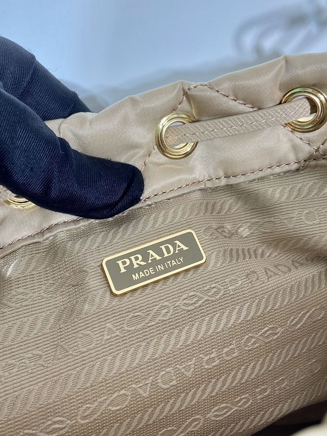 Prada original nylon mini backpack 1BH038A beige