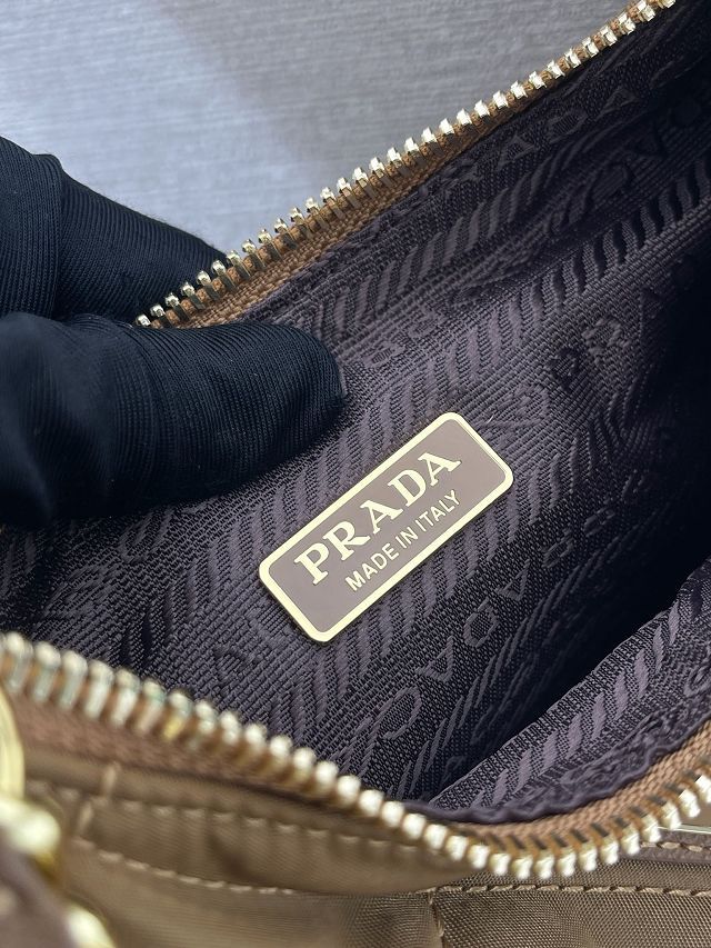 Prada original nylon re-edition mini bag 1BC204 brown