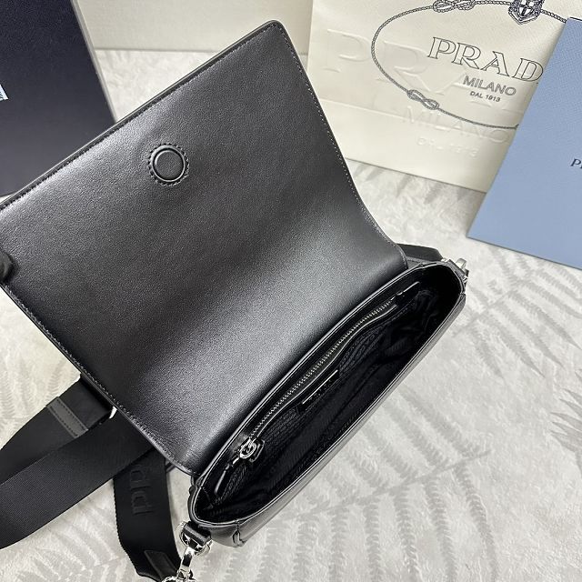 Prada original saffiano calfskin small shoulder bag 2VD059 black