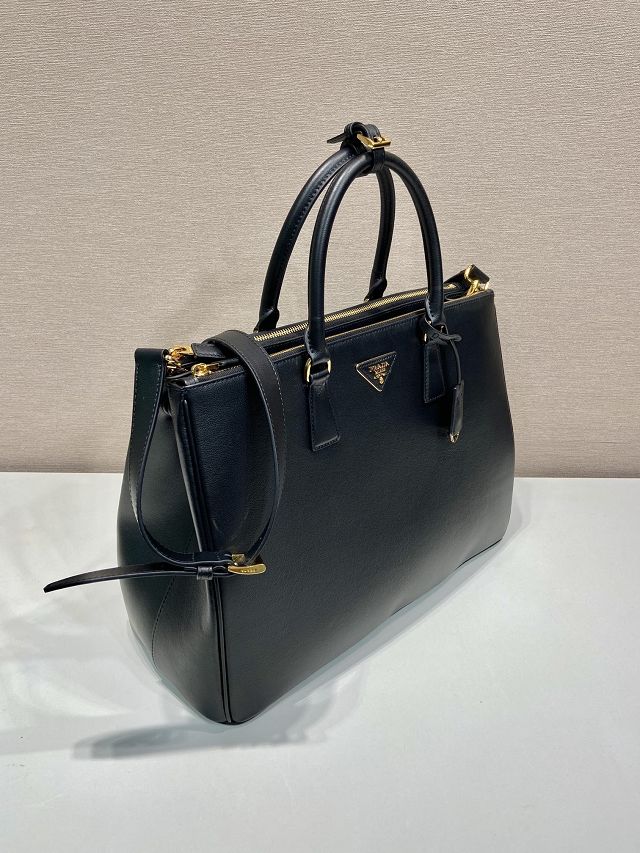Prada original soft calfskin galleria maxi bag 1BA802 black