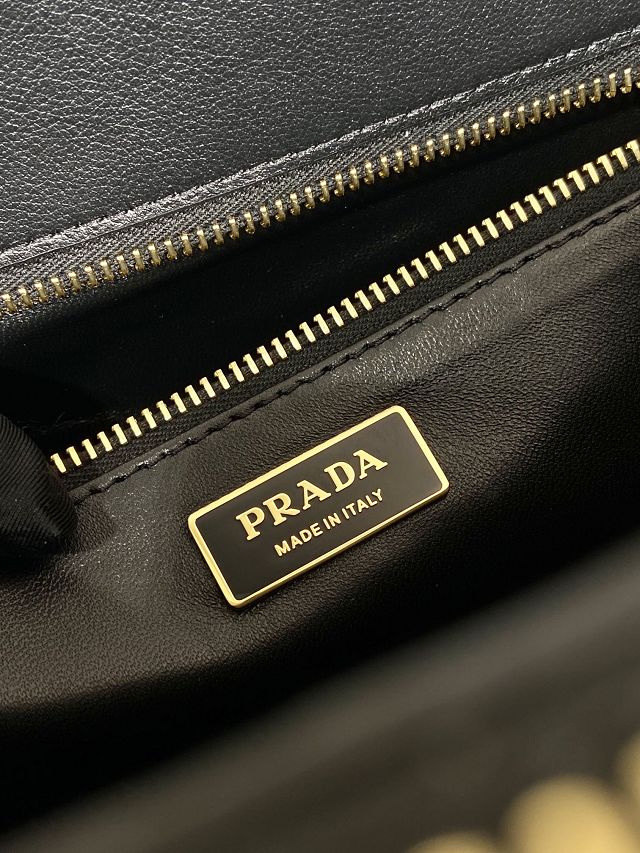 Prada original soft calfskin galleria maxi bag 1BA802 black