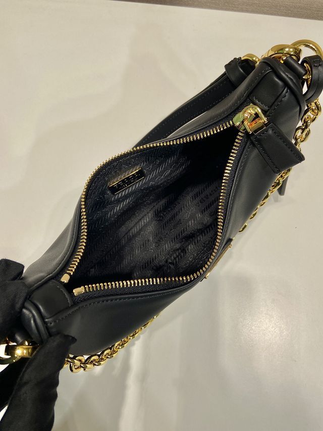 Prada original soft calfskin re-edition mini bag 1BC204 black