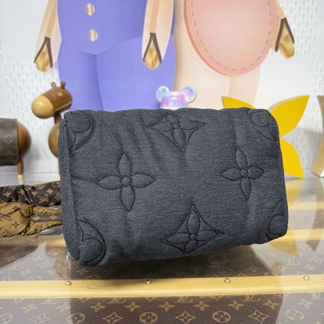 Louis vuitton original denim speedy 25 M26956 black