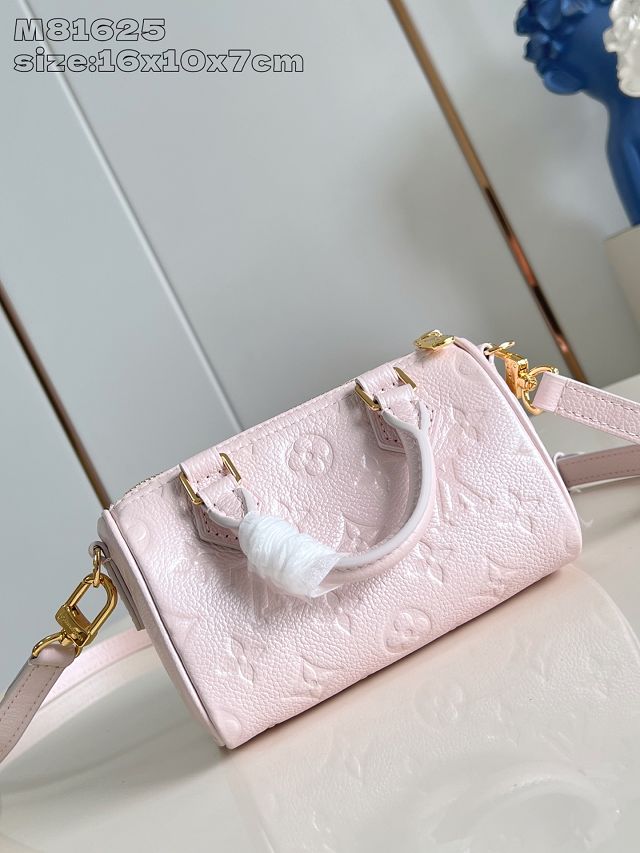 Louis vuitton original calfskin nano speedy M27107 snowy pearl