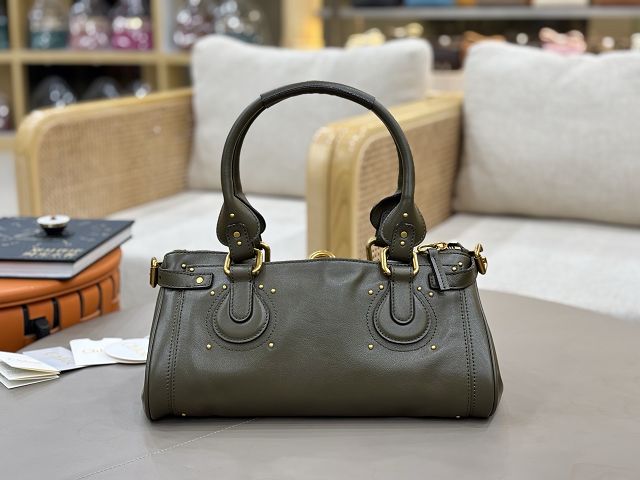 Chloe original calfskin paddington bag CH0003 dark green