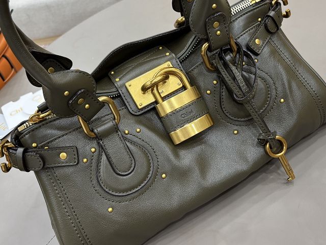 Chloe original calfskin paddington bag CH0003 dark green