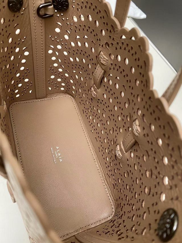 Alaia original vienne wave calfskin mina 16 bag AL0005 desert