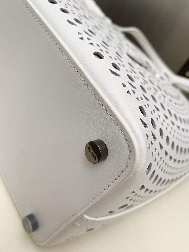 Alaia original vienne wave calfskin mina 25 bag AL0003 white