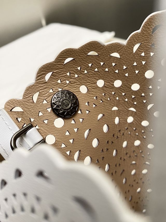 Alaia original vienne wave calfskin mina 28 bag AL0002 white