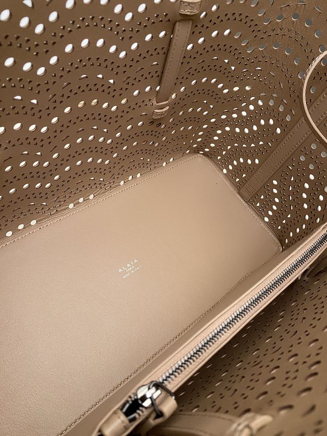 Alaia original vienne wave calfskin mina 32 bag AL0006 desert