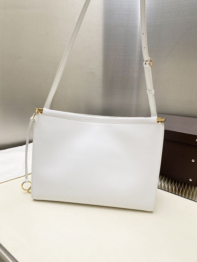 Alaia original calfskin le click medium square bag AL0018 white