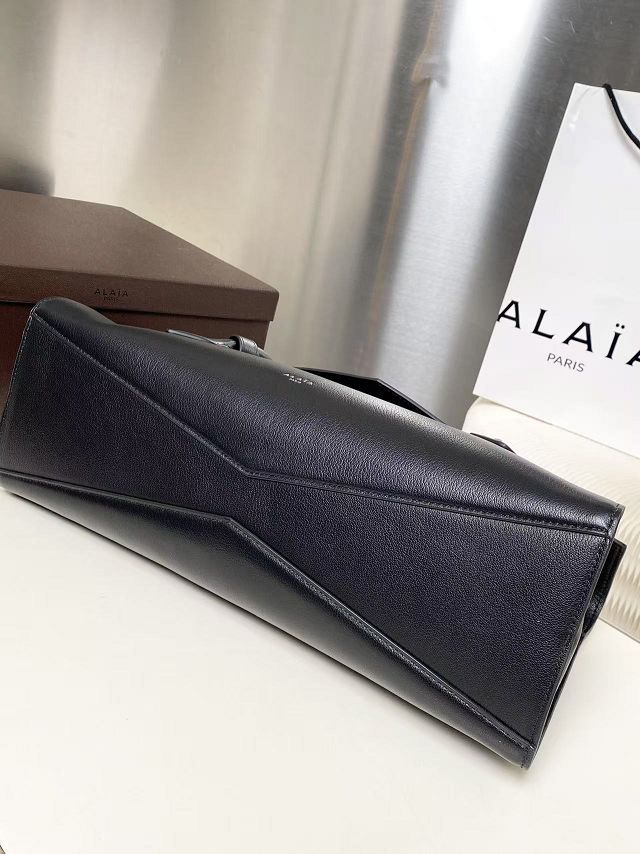 Alaia original calfskin teckel flap bag AL0011 black