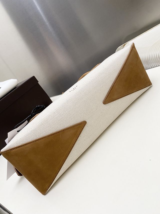 Alaia original canvas le teckel medium bag AL0024 brown	