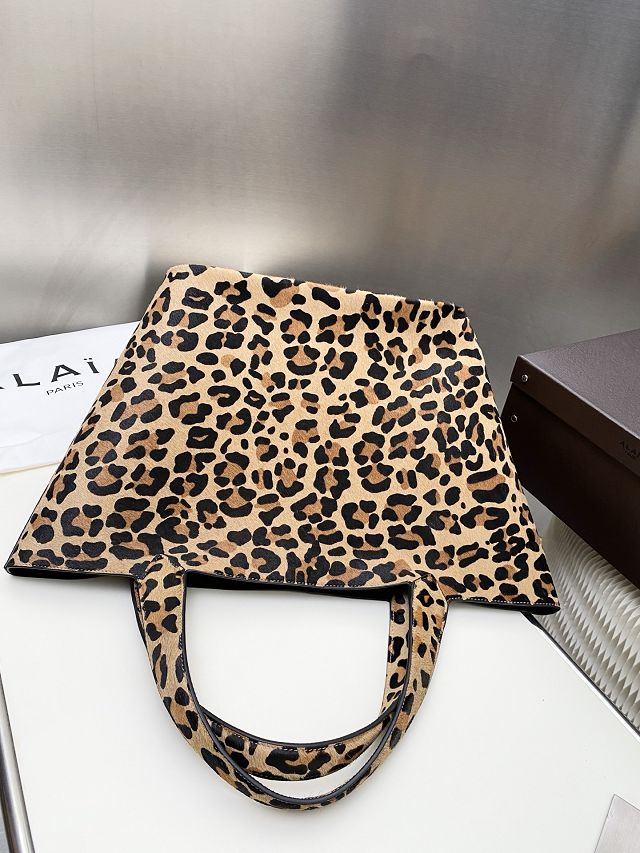 Alaia original leopard haircalf cabas bag AL0010 brown