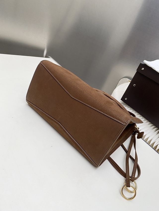 Alaia original nubuck calfskin le click small square bag AL0017 brown