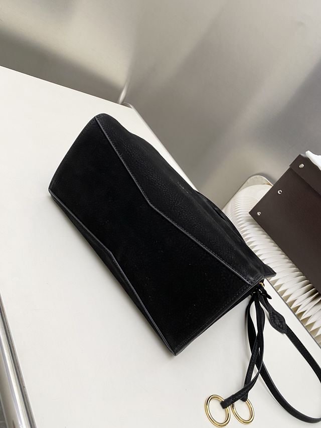 Alaia original nubuck calfskin le click small square bag AL0017 black