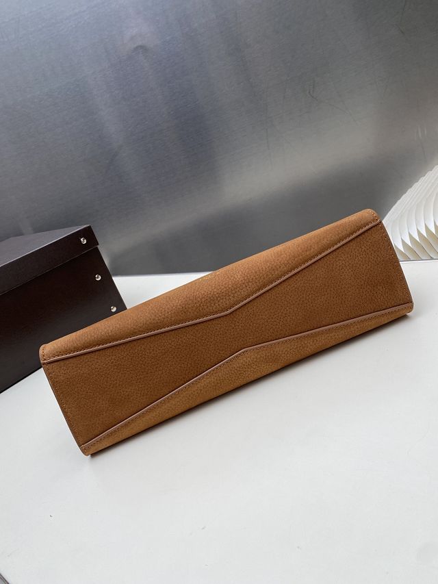 Alaia original nubuck calfskin medium le teckel tote bag AL0016 brown