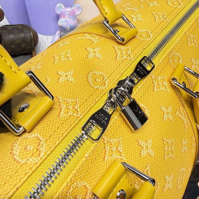 Louis vuitton monogram canvas keepall 45 M26867 yellow