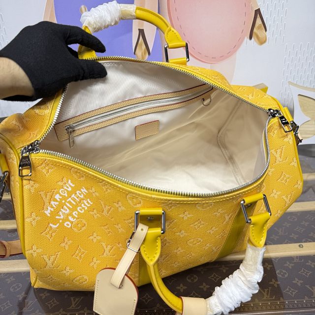 Louis vuitton monogram canvas keepall 45 M26867 yellow