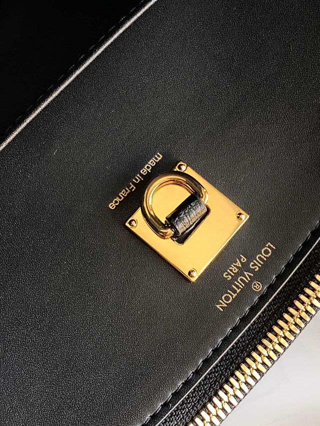 Louis vuitton original ostrich calfskin city steamer mm bag M84079 black