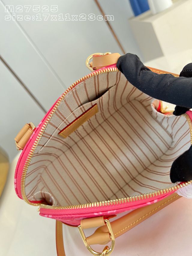 Louis vuitton original monogram canvas alma BB M28272 rose red