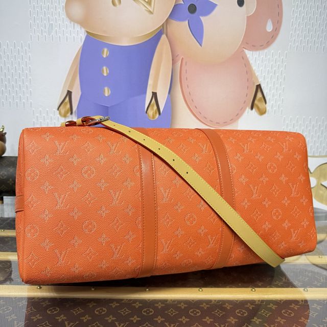 Louis vuitton original monogram canvas keepall 50 M26865 orange