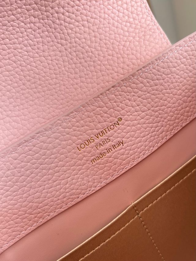 Louis vuitton original calfskin capucines MM handbag M27035 pink