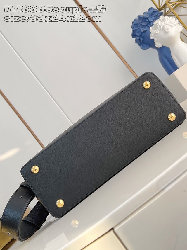 Louis vuitton original calfskin capucines MM souple M14370 black