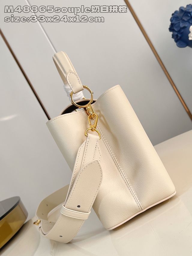 Louis vuitton original calfskin capucines MM souple M14979 white