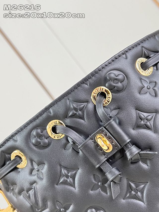 Louis vuitton original calfskin coussin bucket M26216 black