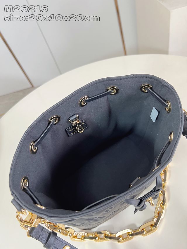 Louis vuitton original calfskin coussin bucket M26216 black