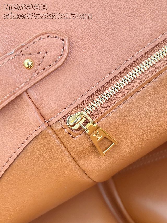 Louis vuitton original calfskin vendome mm handbag M26501 cognac