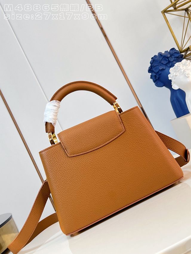 Louis vuitton original crocodile calfskin capucines BB handbag M26814 caramel