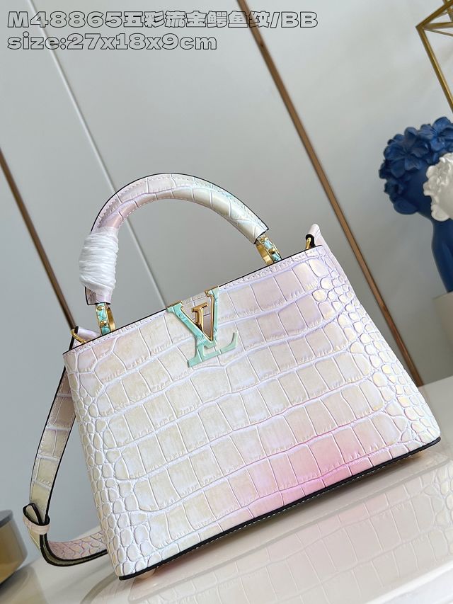 Louis vuitton original crocodile calfskin capucines BB handbag N93163 