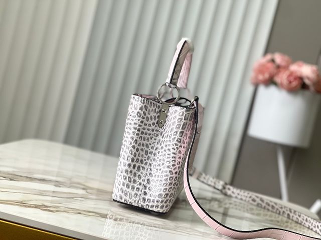 Louis vuitton original crocodile calfskin capucines BB handbag N93163 pink