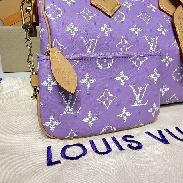 Louis vuitton original ostrich calfskin speedy P9 25 N24426 purple
