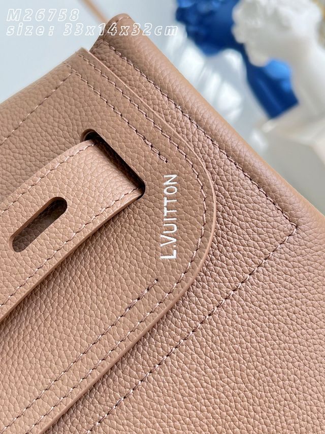 Louis vuitton original calfskin steamer 30 handbag M26758 tan