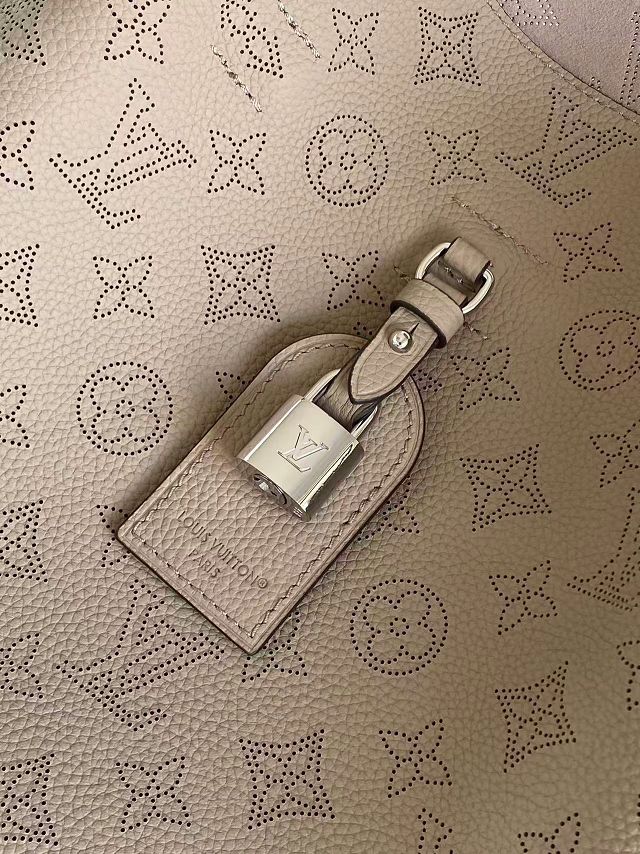 Louis vuitton original mahina leather boundless handbag M13180 grey