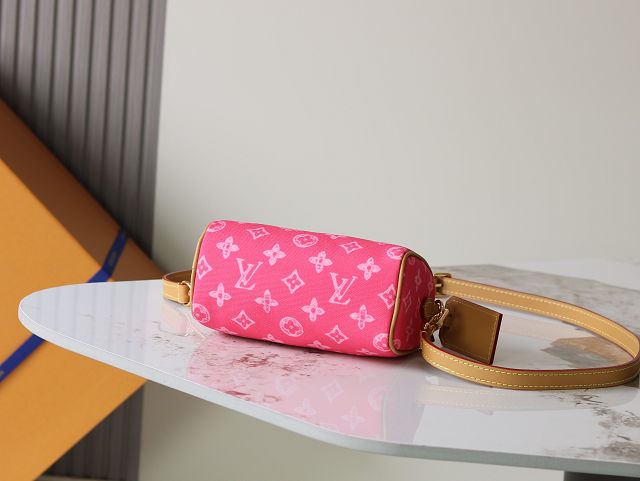 Louis vuitton original monogram canvas nano speedy M28322 rose pink