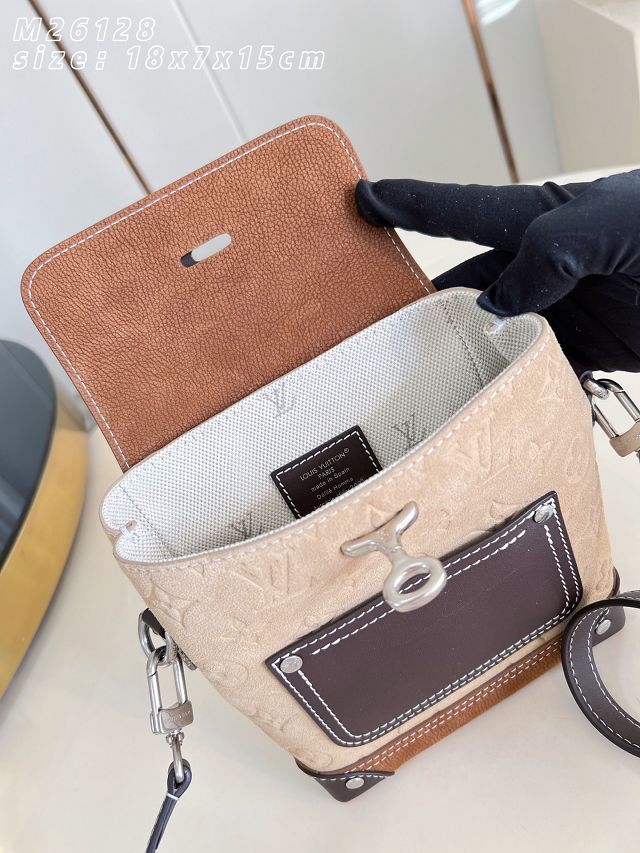 Louis vuitton original suede nano steamer M26128 tan