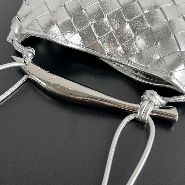 BV original lambskin mini sardine bag 744267 silver