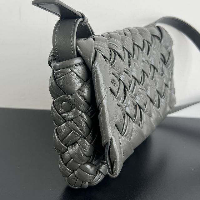 BV original calfskin small shoulder bag 787113 grey