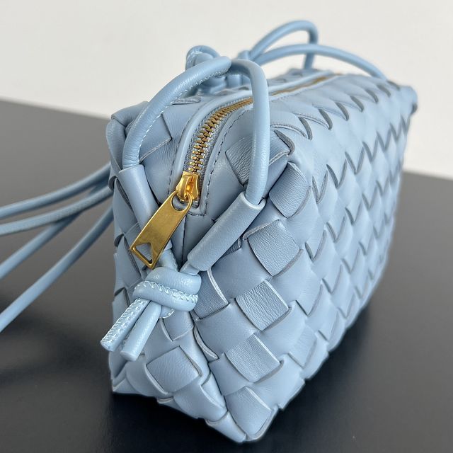 BV original lambskin mini loop camera bag 723547 light blue