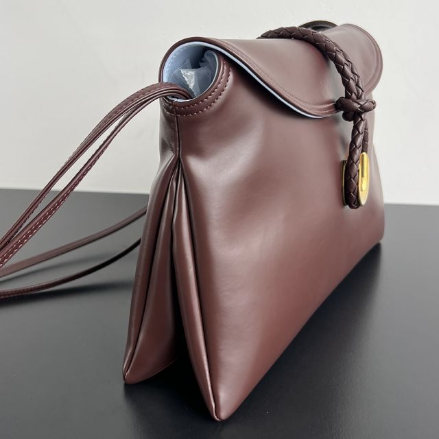 BV original calfskin medium liberta bag 806034 deep mahogany