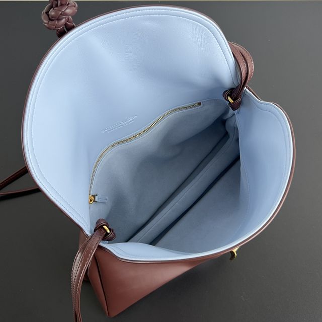 BV original calfskin medium liberta bag 806034 deep mahogany