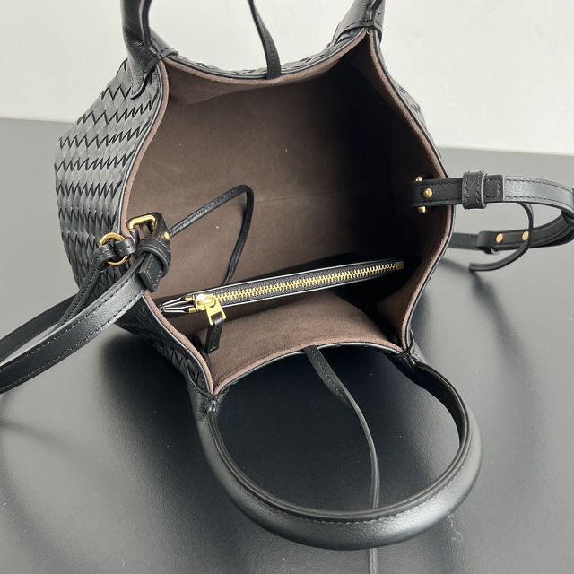 BV original calfskin small pinacoteca tote bag 819004 black