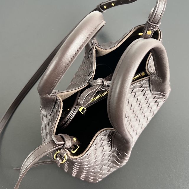 BV original calfskin small pinacoteca tote bag 819004 fondant